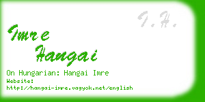 imre hangai business card